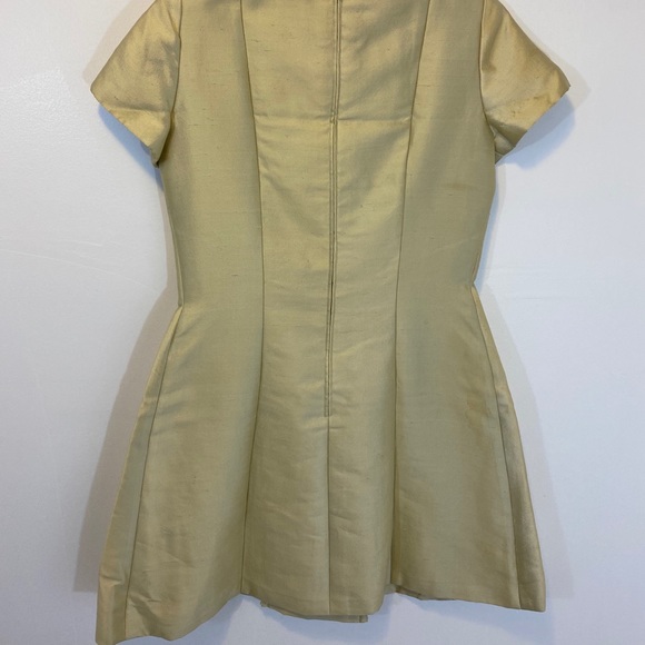 SOLD! Vintage Handmade Mandarin Collar Bejeweled Dress - Picture 9 of 9